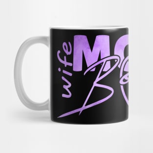 wife mom boss in purple Mug